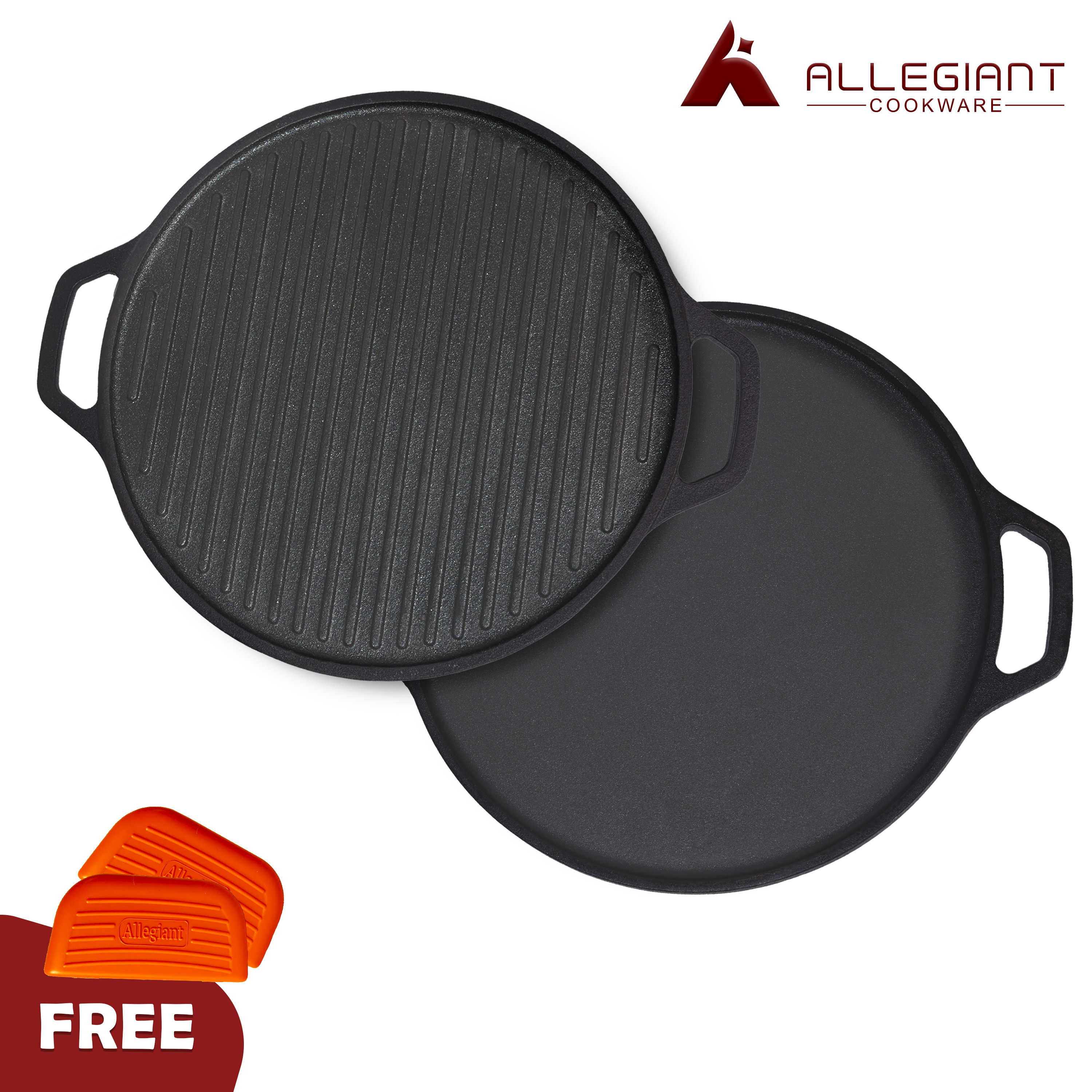 Cast Iron 2 In 1 Dosa Tawa